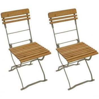 DEGAMO Klappstuhl MÜNCHEN, Robinienholz, 2er Set