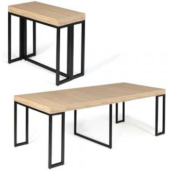 Table console extensible Toronto 10 personnes 235 cm design industriel