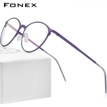 Montures rétro en titane pur FONEX, lunettes pour hommes et femmes, 8525