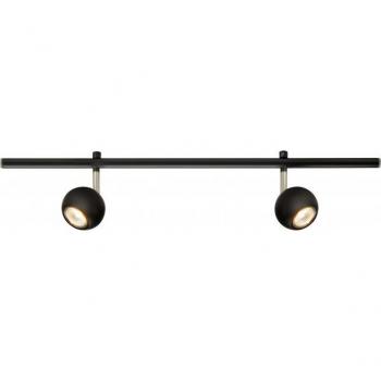 Spot Élargi Noir 2 Ampoules 17cm