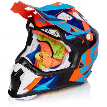 Black‑Blue‑Orange Nimble Subverter MX 2019 Helmet