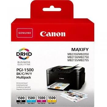 Canon PGI-1500 Inkjet Cartridge Multipack CyanMagentaYellowBlack Pack