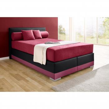 Maintal Lago Boxspringbett, Bonnell-Federkern, rot oder schwarz