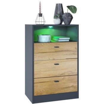 Buffet contemporain Vladon Pino V2 avec éclairage RGB