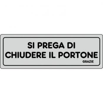 Adesivo per abitazioni Si prega di chiudere il portone, grazie 15CMx5CM