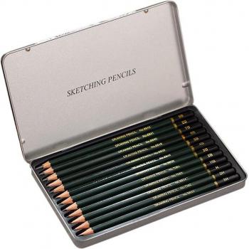 Conjunto Negro de 40 Lápices para Bocetos y Escritura
