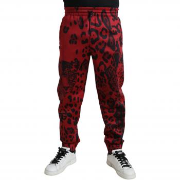 Dolce & Gabbana Elegant Leopard Print Sweatpants