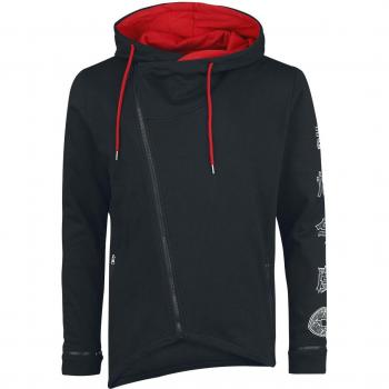 Gothicana Men's Black Hooded Zip