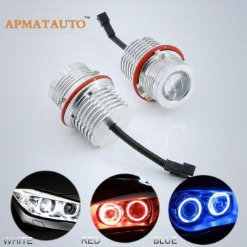 Error Free Canbus LED Headlight Angel Eyes Bulbs for BMW E87 E60 E63 E65 E66 X5 E53 E39