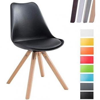 Chaise de Visiteur Toulouse Rembourrée Similicuir Noir Dossier Ergonomique