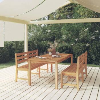 Set da Pranzo Giardino 3 pz Legno Massello di Teak