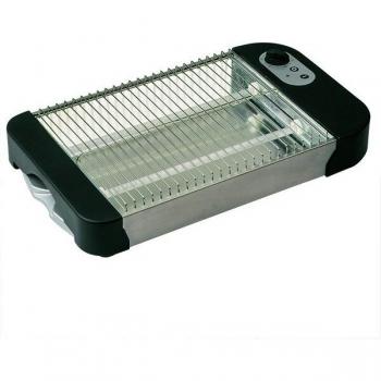 Modelo TP‑7012: Tostadora Negra con Acero Inoxidable
