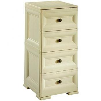 Tontarelli Omnimodus Cassettiera 4 Cassetti Piccoli Angora 40x47x85.5 cm