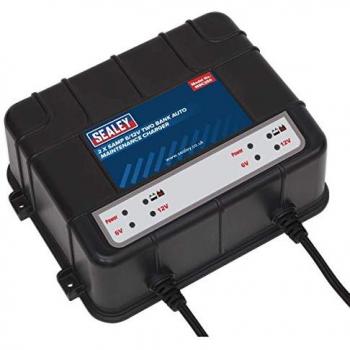 Sealey Two Bank 6/12V 10AMP (2 X 5A) Auto Maintenance Charger