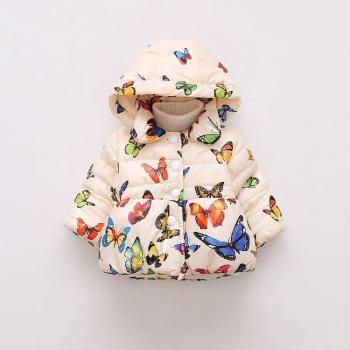 Blouson bébé fille capuche coton