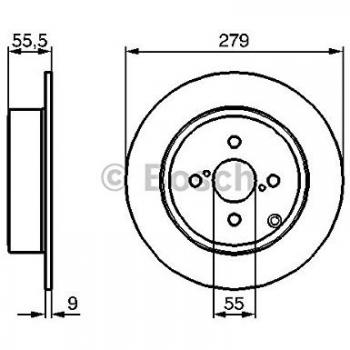 BOSCH Disque de frein plein 0 986 479 149 pour TOYOTA COROLLA Verso (ZER_, ZZE12_, R1_) et COROLLA (ZZE12_, NDE12_, ZDE12_)