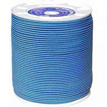 Cuerda Trenzada Doble 04.5mm Nylon Blanco/Azul 500m Hilos y Cuerdas del Segura