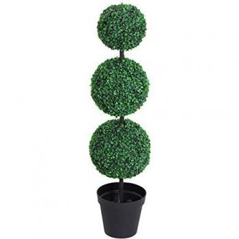 Topiario de Boj Artificial en Bolas Ø 30 x 112H cm Verde
