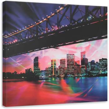 Doekprint New York City Brug 30x30 Multikleur