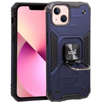 Funda de Silicona Dura Azul con Anilla para iPhone 13