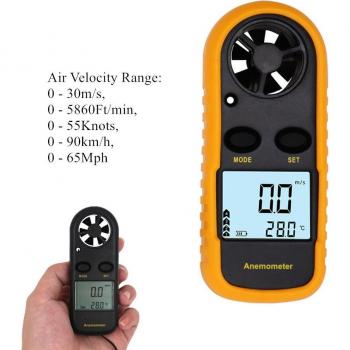 Anémomètre GM816 – Mesure de la vitesse du vent, compteur LCD portable