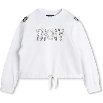 Sudadera de niña DKNY D60082_10P de algodón con logo de tachuelas