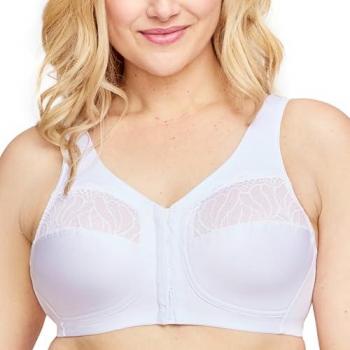 Glamorise Plus Size Front-Close Bra White 42B