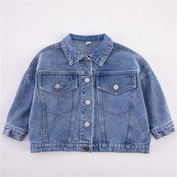 Chaqueta Vaquera para Niños y Niñas, Abrigo Casual de Manga Larga, Tops para Primavera y Otoño