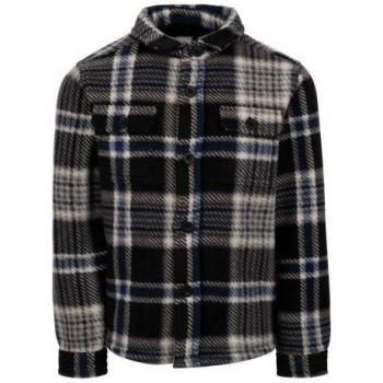 Trespass Checkley microfleece T-shirt voor jongens 3-4 jaar (zwart)