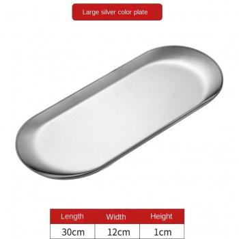 Nordic Style Gold Silver Stainless Steel Cake Plate