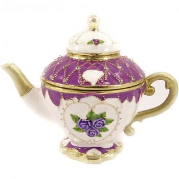 Estuche para Joyas 'Té' en Morado y Marfil