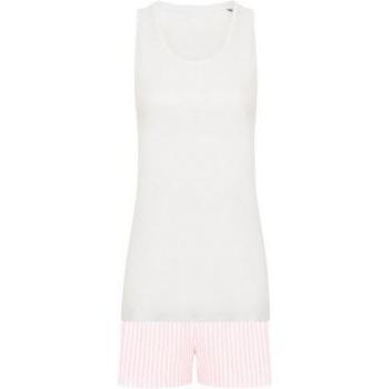 White Stripe Towel City Pyjama Shorts
