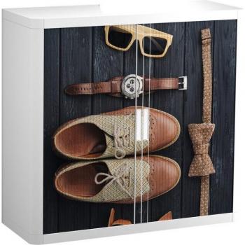 EasyOffice Aktenschrank in Braun mit Rollladen