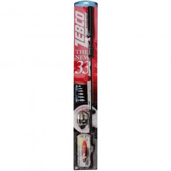 Zebco 33‑Spincast Paket 10C 3490KA Silber mit 29‑teiligem Tackle Set (Einheitsgröße)