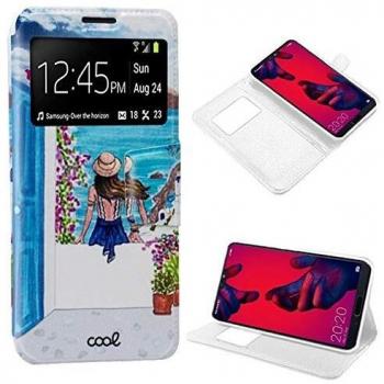 Funda COOL Flip Cover para Huawei P20 Pro Dibujos Santorini