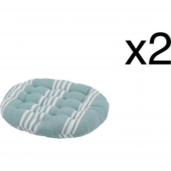 Cojeína Verde Rayada 40 cm – Paquete para Silla