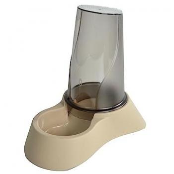 Récipient à croquettes et eau 3,5 L – Beige – Format compact 33,5 × 34 × 23 cm