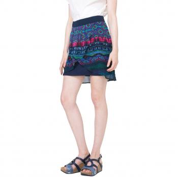Falda para Mujer Desigual Erika, Azul (Navy 5000), 3XL