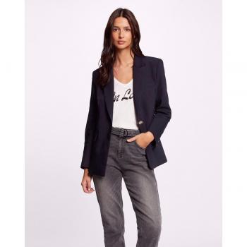 Morgan Dunkelblaues Regular Fit Blazer VTACA für Damen Größe 36