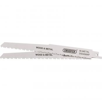 Draper 43065 2pk BiM Reciprocating Saw Blades 200mm 6-12tpi