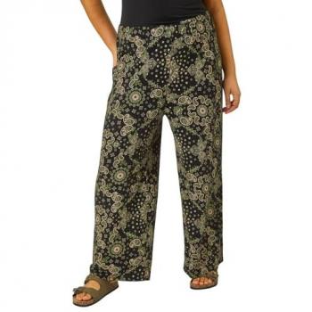 Pantalon Wide Leg Paisley Vert Roman Curve 50