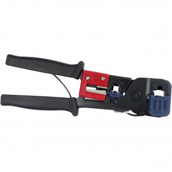 Tri-Star 76600TR Dual RJ45/RJ11 Cut, Strip & Crimp Tool – Black Finish