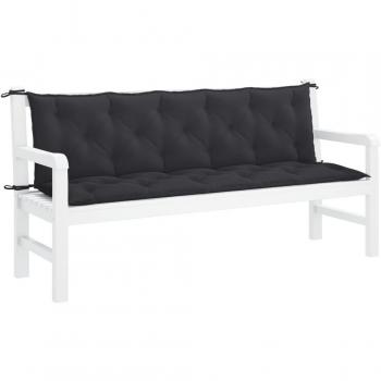 Gartenbank Auflage Schwarz 180x50x7 cm