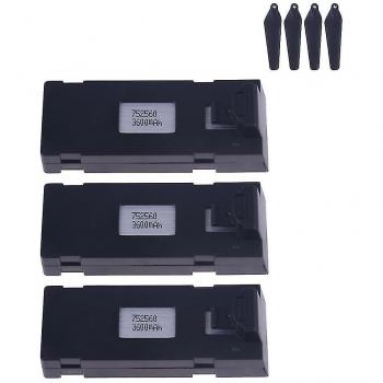 Kit Batterie & Chargeur 3,7 V 3600 mAh pour UAV E88, E525, E99 et autres – Blanc