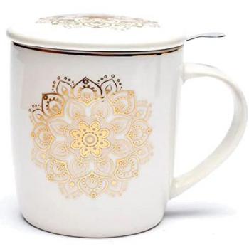 Mug en porcelaine avec infuseur en métal