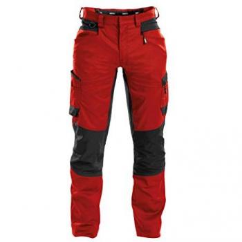 Dassy Helix Arbeitshose mit Stretch, Rot/schwarz, Schrittlänge Standard, Größe 60