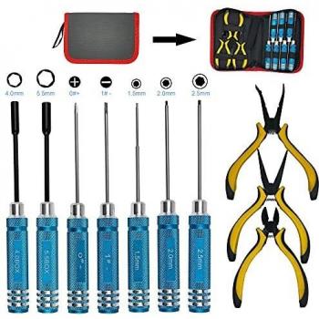 10‑in‑1 Stainless Steel Hex Pliers & Screwdriver Set for RC Models
