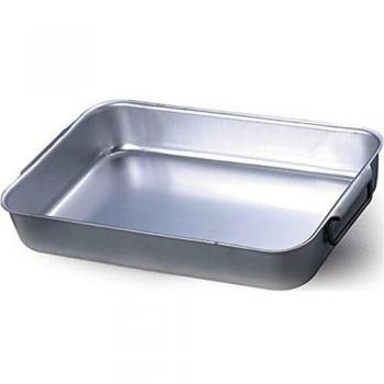 Piatto di Cottura Retangular Agnelli 50x33 cm in Alluminio Pesante, 3 mm, Angoli Curvi