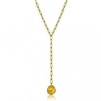 Ania Haie 925 Argent Sterling Collier Y Métal Crush Disque Doré AH-N017-01G