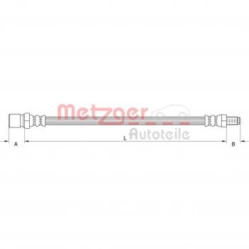 Durite flexible de frein METZGER 4111154